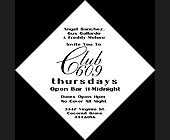 Thursdays at Club 609 - created January 1998