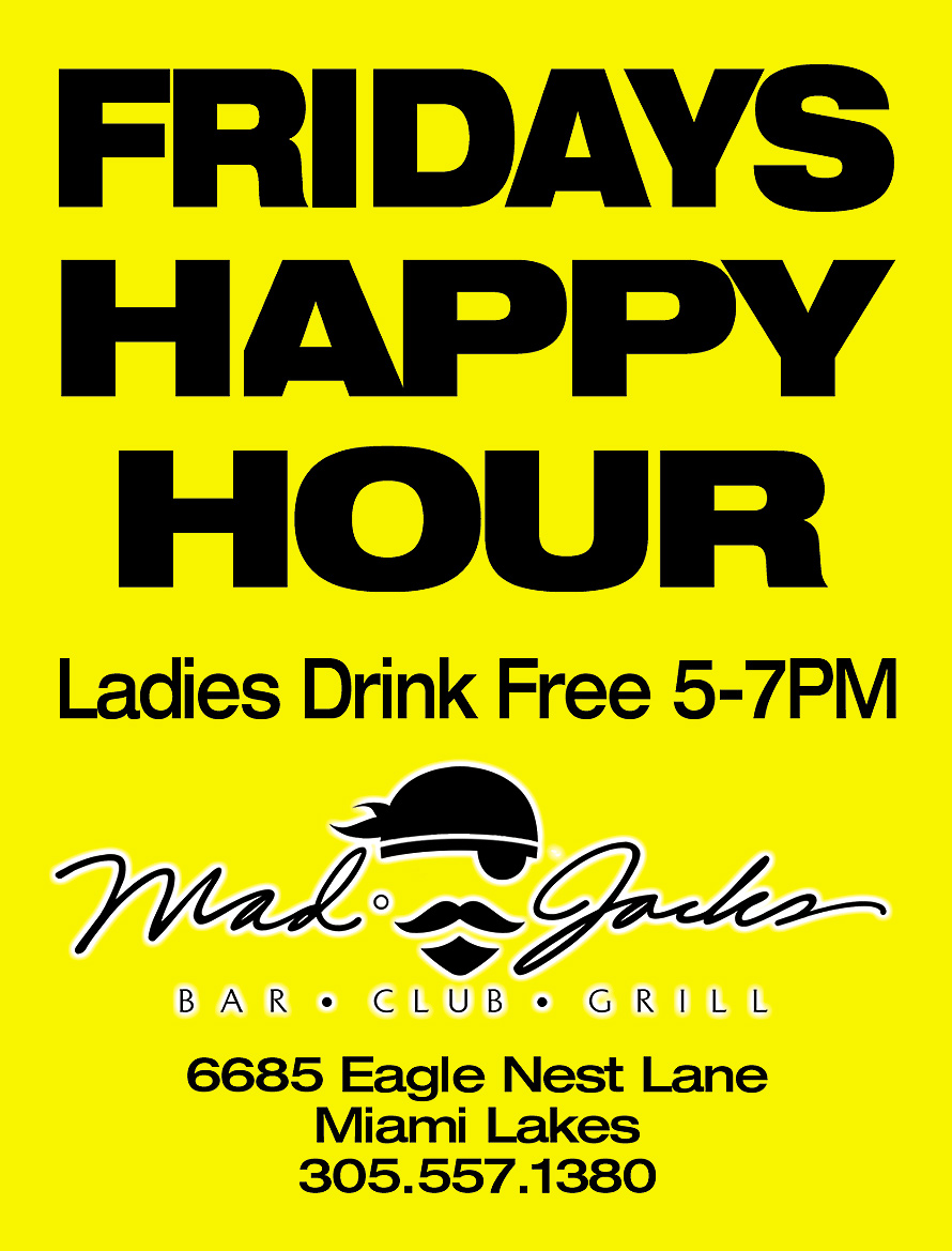 Fridays Happy Hour at Mad Jacks Bar and Grill