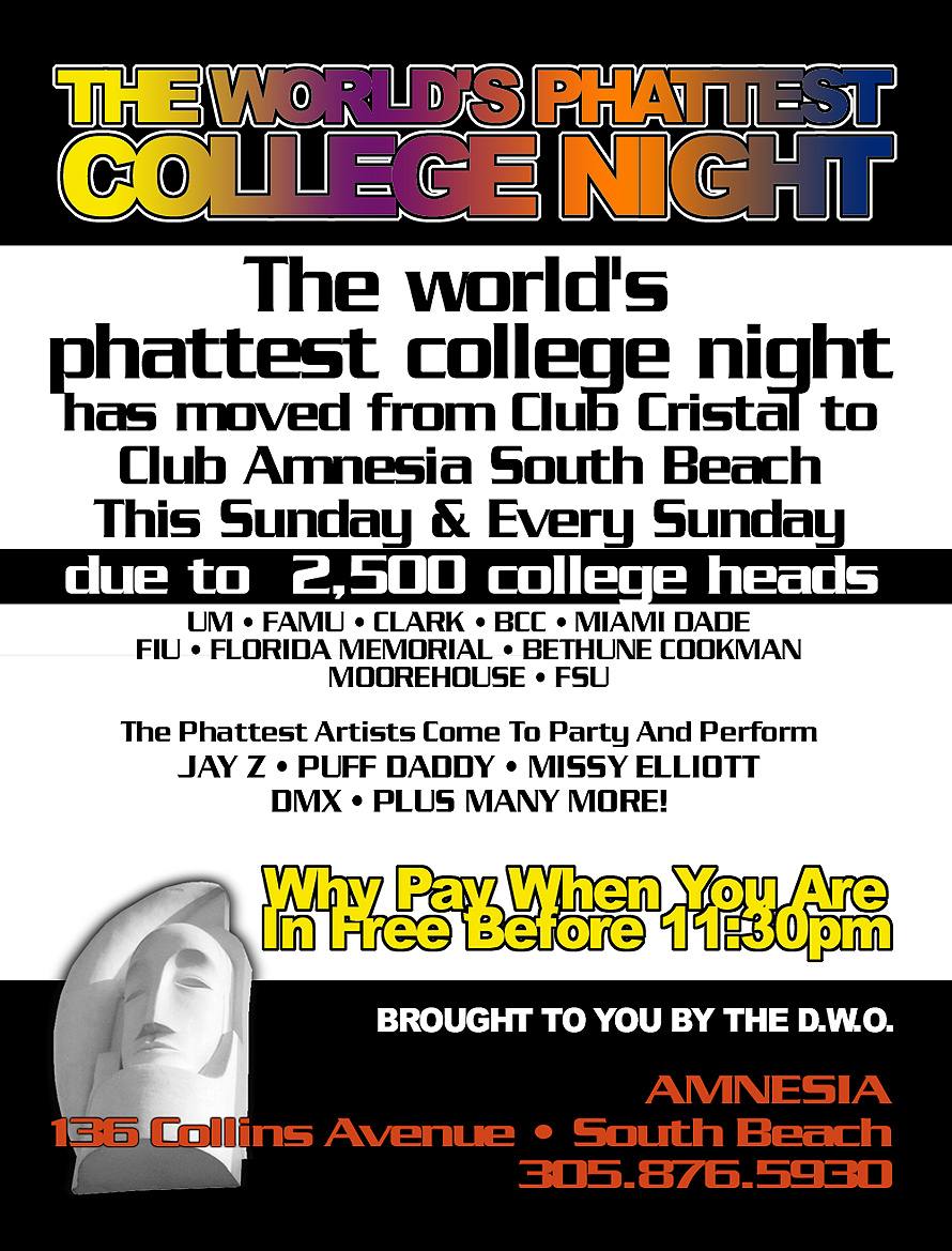 The World's Phattest College Night at Amnesia