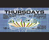 A.U.C.D. Thursday Nights at Fusions - 2x4 graphic design