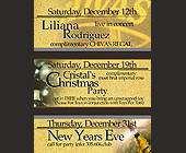Cristals Christmas Party at Cristal Nightclub - Cristal Nightclub Graphic Designs
