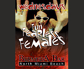 Fearless Fun Females at Bermuda Bar - nightclub flyers Graphic Designs