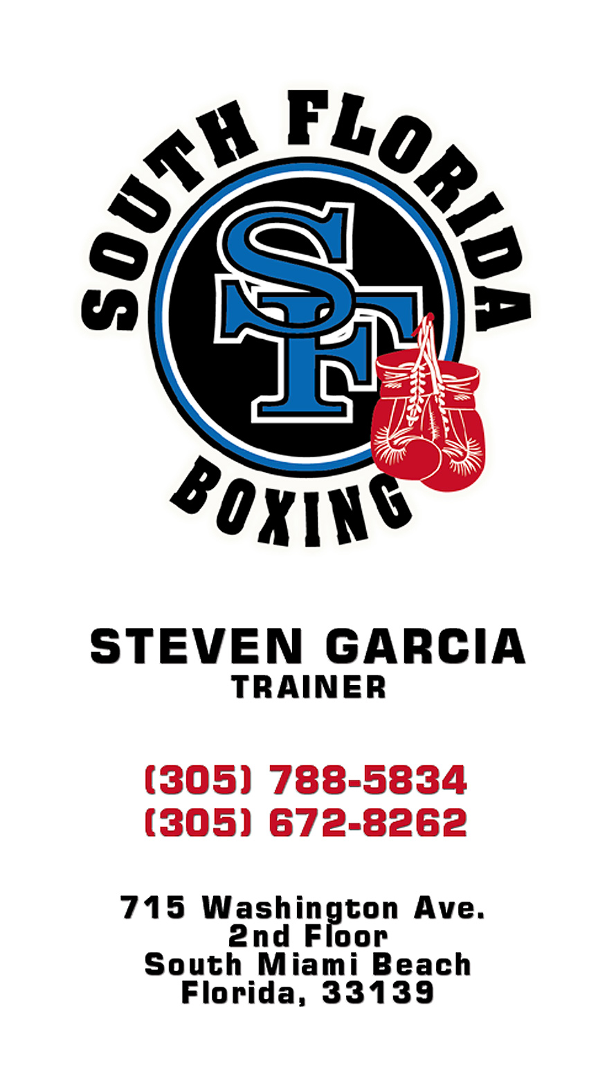South Florida Boxing Business Cards