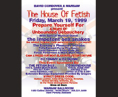 The London Ballroom Presents The House of Fetish - created March 01, 1999