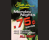 Monday Nights at Baja Beach Club - 1200x788 graphic design