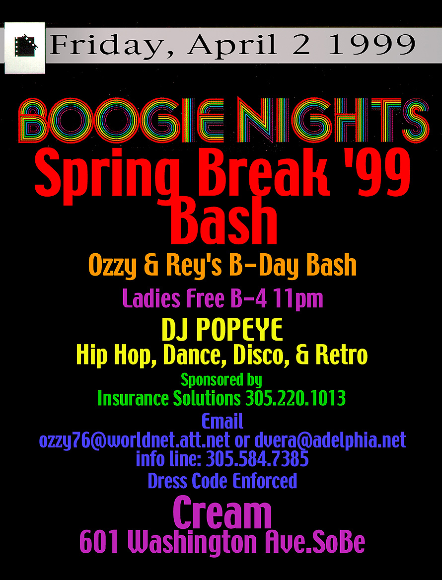 Boogie Nights Spring Break Bash at Cream Nightclub