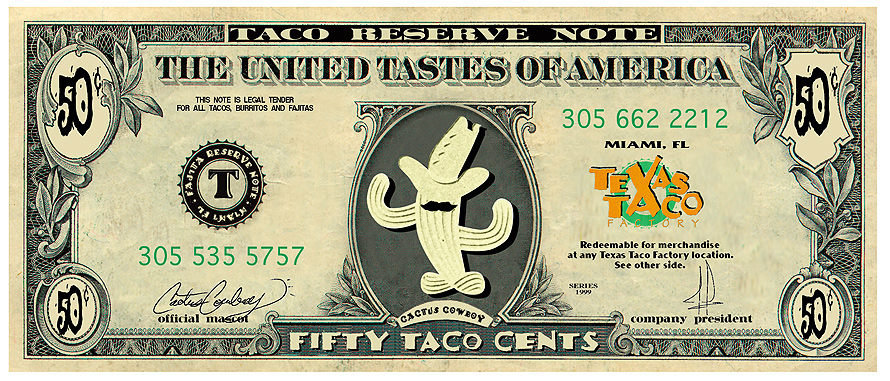 Texas Taco Factory Fifty Taco Cents