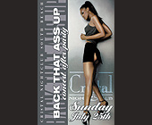 Back That Ass Up at Club Cristal - Cristal Nightclub Graphic Designs