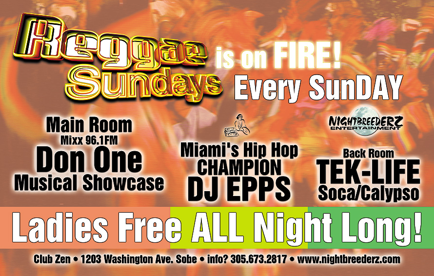 Reggae Sundays at Club Zen