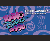 Radio Disney Promotions Coordinator Business Card - tagged with swirls
