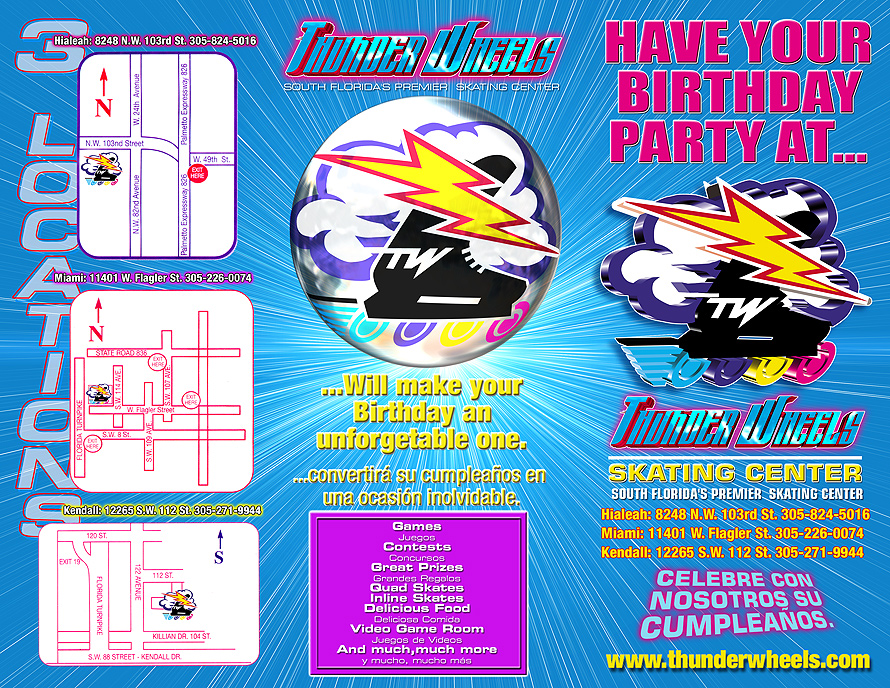 Thunder Wheels Birthday Party Packages