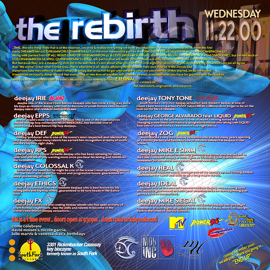 The Rebirth at Club Space at Downtown Miami