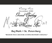 The Martini Bar Grand Opening - created October 30, 2000