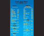 Cafe Del Mar Yum Yum - tagged with menu