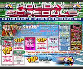 Thunderwheels Holiday Schedule - Family Friendly Graphic Designs