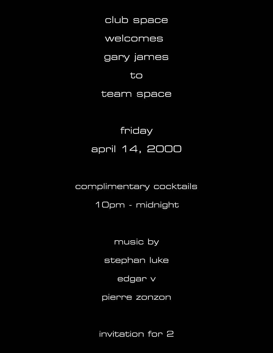 Club Space Welcomes Gary James to Team Space
