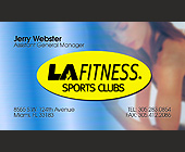 LA Fitness Manager Business Card - created May 2000