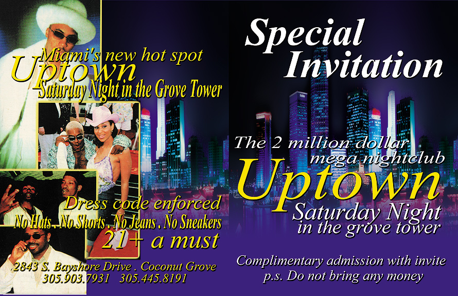 Uptown Nightclub Special Invitation