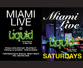 Miami Live at Liquid - designed by Fosforito