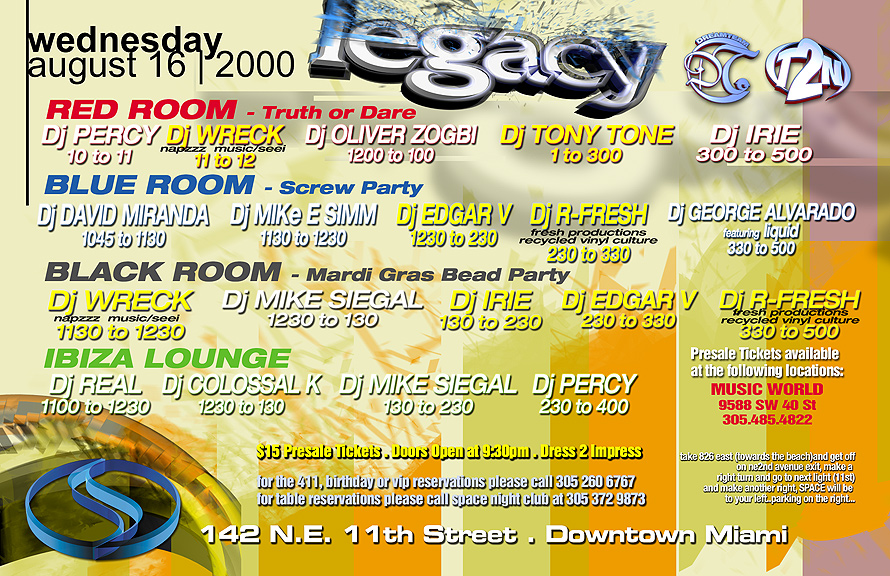Legacy at Club Space in Downtown Miami