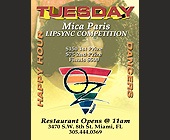 Mica Paris Lipsync Competition at Oz Miami - Oz Miami Graphic Designs