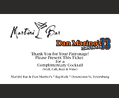 Martini Bar Complimentary Cocktail - created January 18, 2001