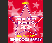 Back Door Bamby with Joey Arias at Crobar - 931x1131 graphic design
