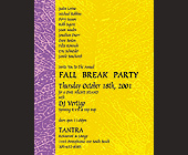 Fall Break Party at Tantra - created October 12, 2001