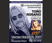 Toño Rosario at  Miccosukee Resort & Convention Center - created February 21, 2001