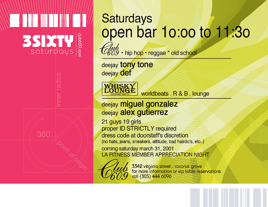 3Sixty Saturdays at Club 609