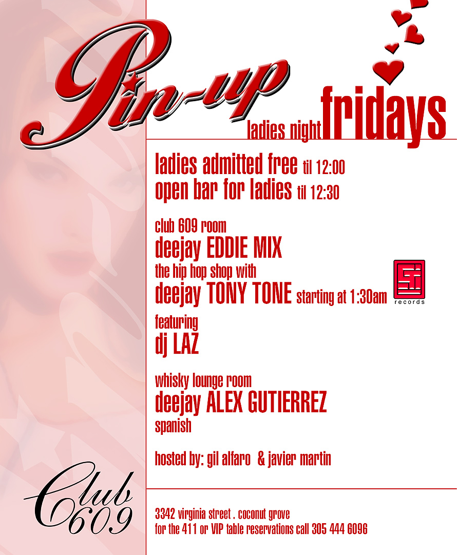 Pin Up Fridays at Club 609