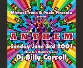 Anthem Billy Carroll at Crobar - 1650x1650 graphic design