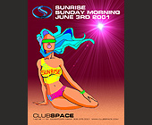 Sunrise at Club Space with Ivano Bellini - tagged with starburst