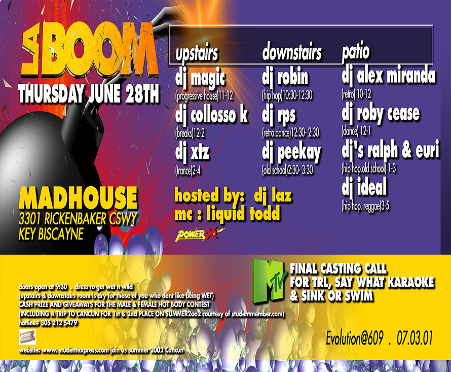 Mad House La Boom MTV Casting Party