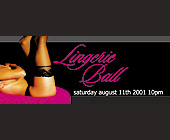 Lingerie Ball at Level Admission Ticket - created July 2001