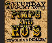Cowgirls and Indians at Level - Level Nightclub Graphic Designs