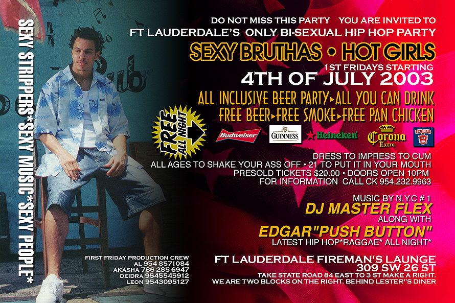 Ft. Lauderdale's Only Bi-Sexual Hip Hop Party