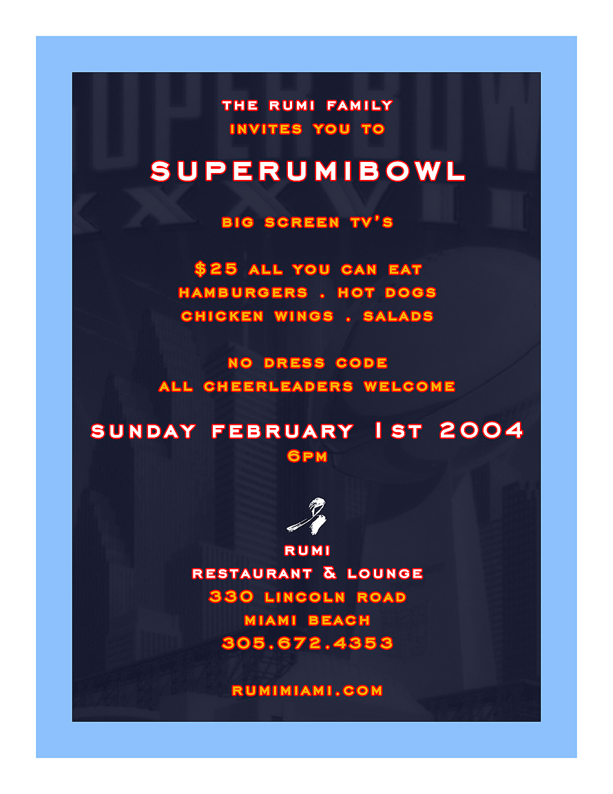 Superumibowl Rumi Superbowl Sunday 