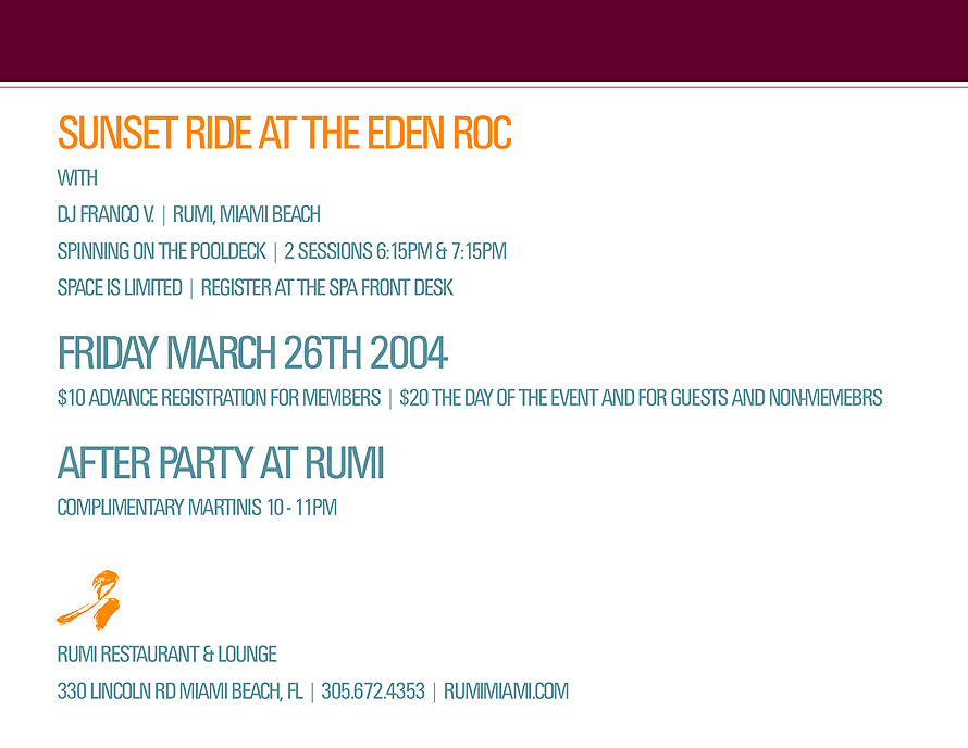 The Eden Roc Sunset Ride