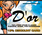 D'or Fashions - tagged with this card entitles you to