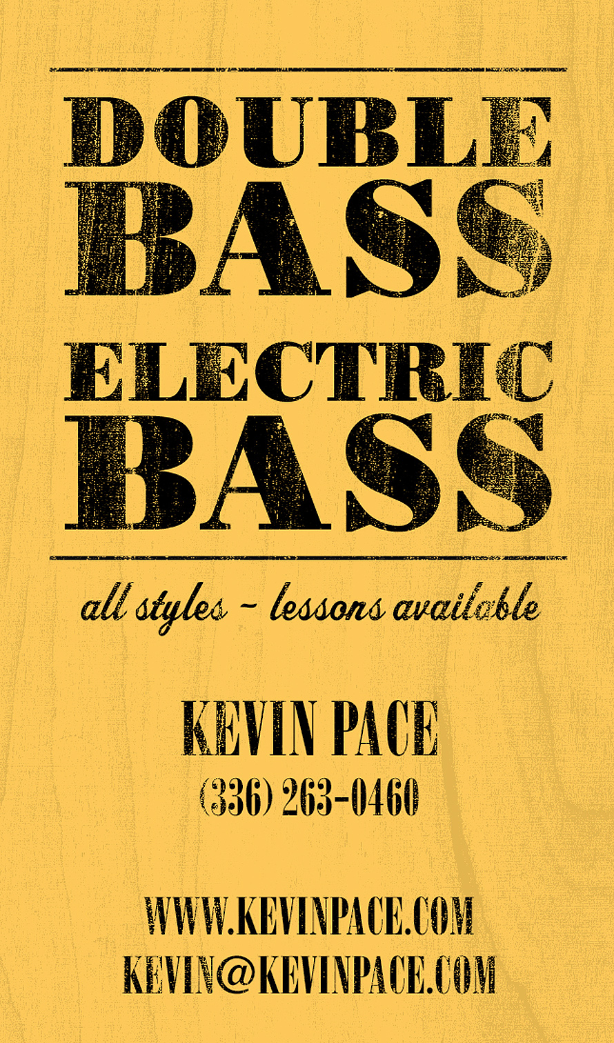 Kevin Pace Double Bass Lessons