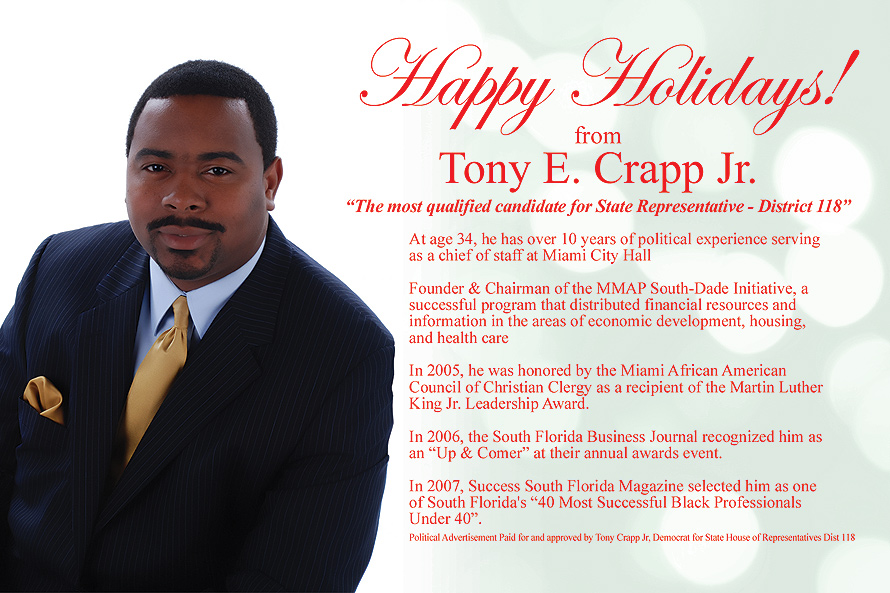 Happy Holidays from Tony E. Crapp Jr.