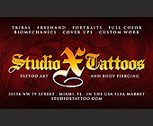 Studio X Tattoos - created December 2009