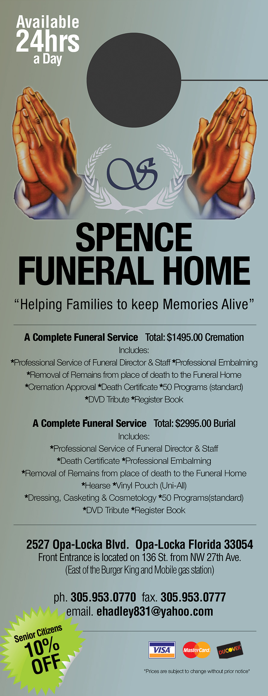 Spence Funeral Home Helping Families 