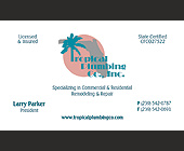 Tropical Plumbing Co. Inc. - tagged with palm tree silhouette