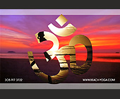 Beach Yoga Classes - 4x6 graphic design