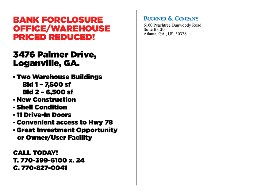 Bank Foreclosure Office and Warehouse
