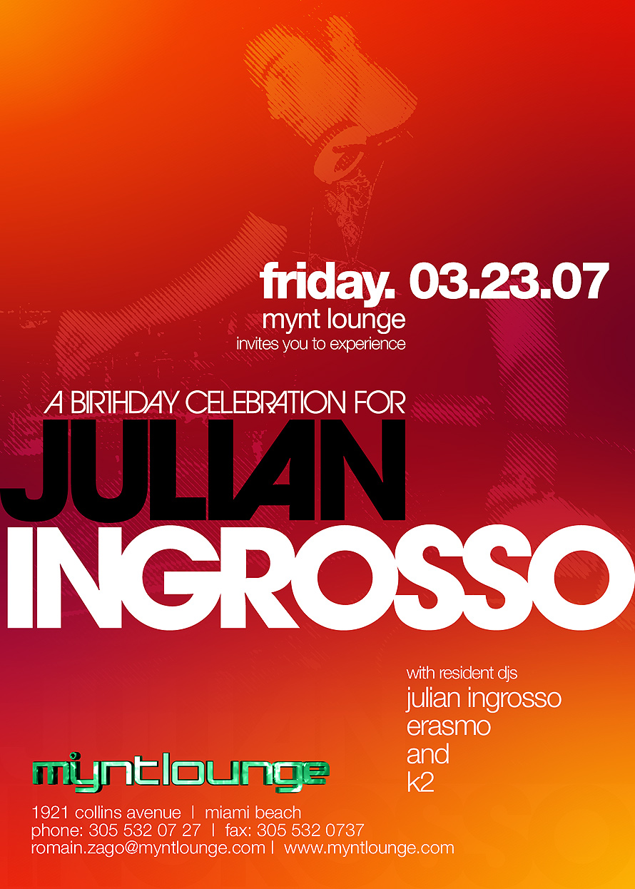 Julian Ingrosso at Mynt Lounge